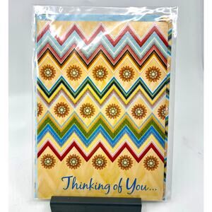 VTG Set of 2 “Thinking Of You As I Often Do” Abstract Geometric Floral Art NEW
